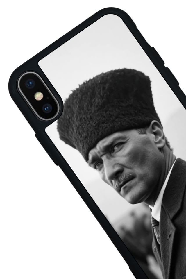 iPhone X/ XS Uyumlu Mustafa Kemal Ataturk Tasarımlı Glossy Premium Kılıf