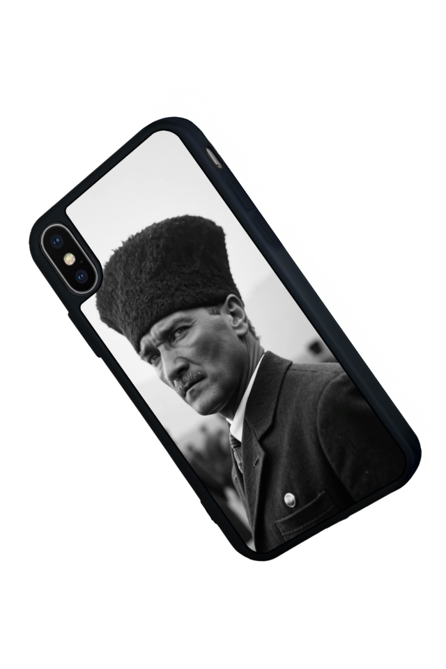 iPhone X/ XS Uyumlu Mustafa Kemal Ataturk Tasarımlı Glossy Premium Kılıf