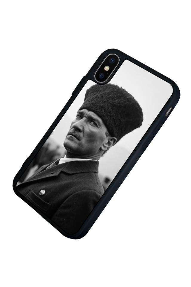 iPhone X/ XS Uyumlu Mustafa Kemal Ataturk Tasarımlı Glossy Premium Kılıf