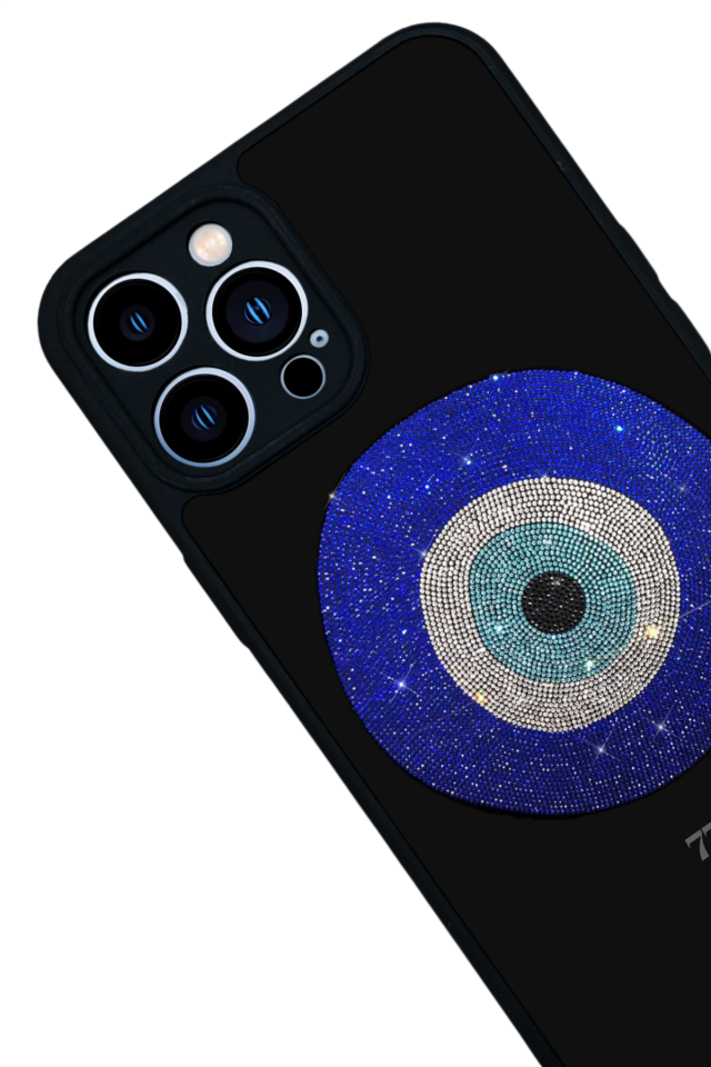 iPhone 12 Pro Max Uyumlu Nazar Tasarımlı Glossy Premium Kılıf