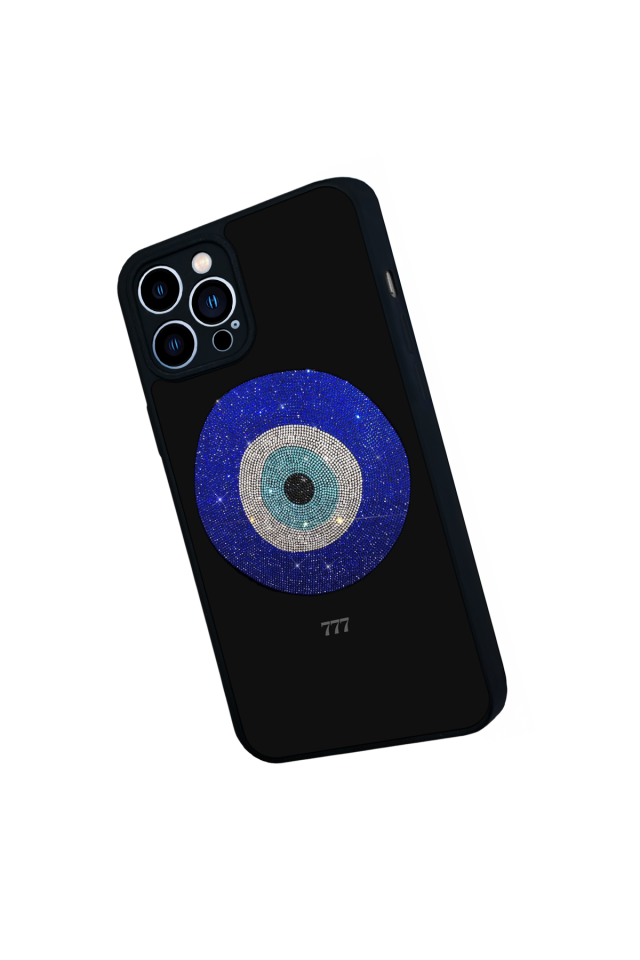 iPhone 12 Pro Max Uyumlu Nazar Tasarımlı Glossy Premium Kılıf