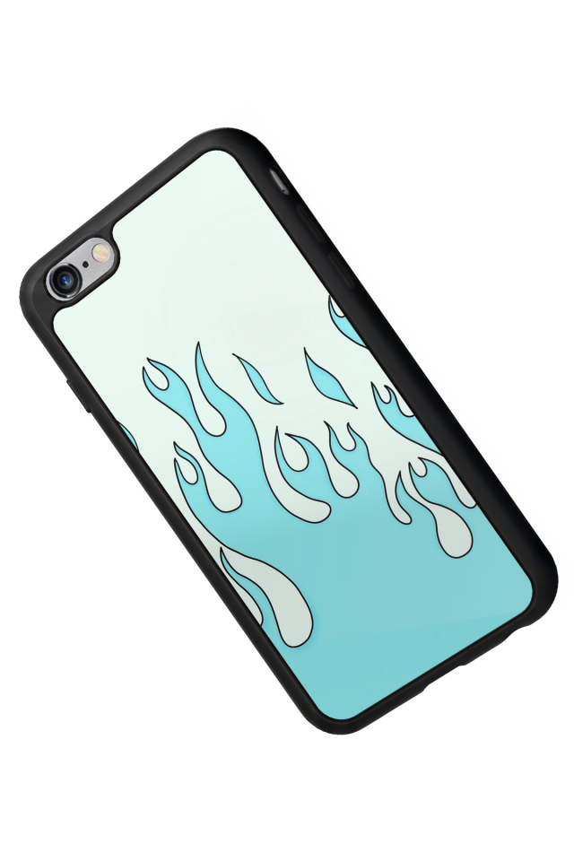 iPhone 6 Plus Uyumlu Retro Flame Patterns Tasarımlı Glossy Premium Kılıf
