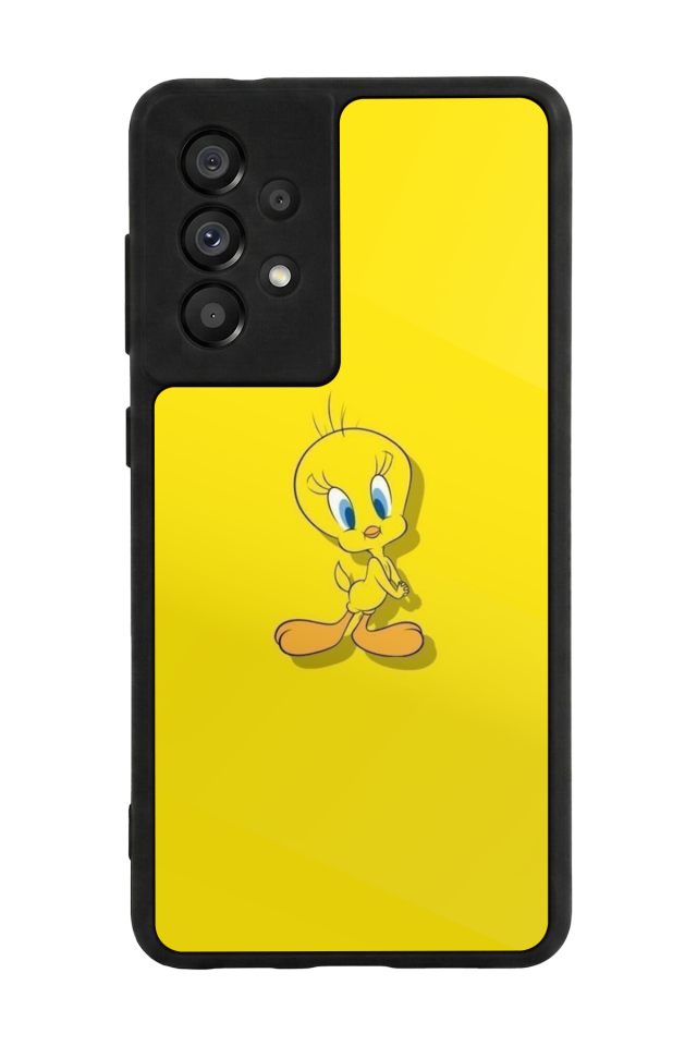 Samsung Galaxy A73 Uyumlu Tweety Tasarımlı Glossy Premium Kılıf