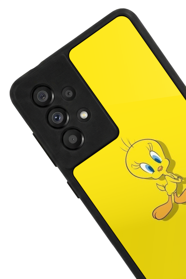 Samsung Galaxy A73 Uyumlu Tweety Tasarımlı Glossy Premium Kılıf