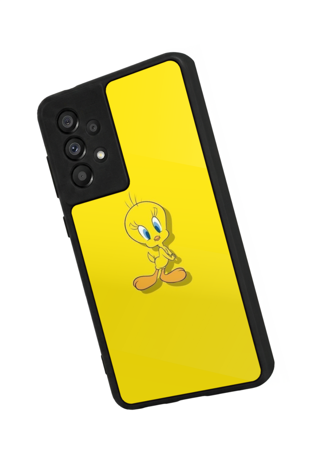Samsung Galaxy A73 Uyumlu Tweety Tasarımlı Glossy Premium Kılıf