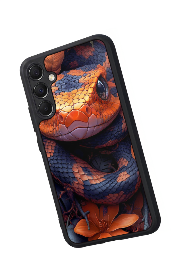Samsung Galaxy M34 Uyumlu Yılan Tasarımlı Glossy Premium Kılıf