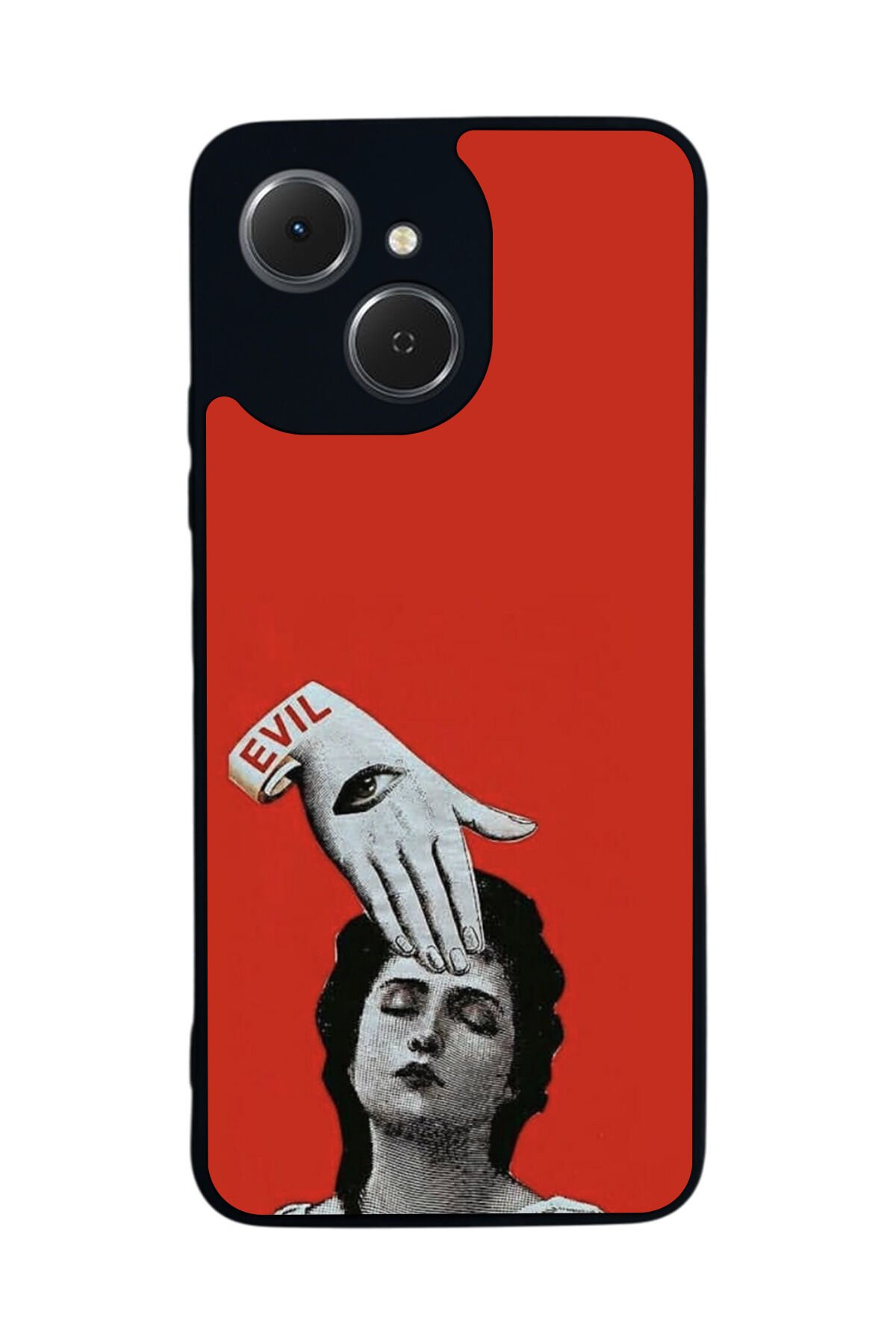 Tecno Spark 40C Uyumlu Kirmizi Tasarımlı Glossy Premium Kılıf