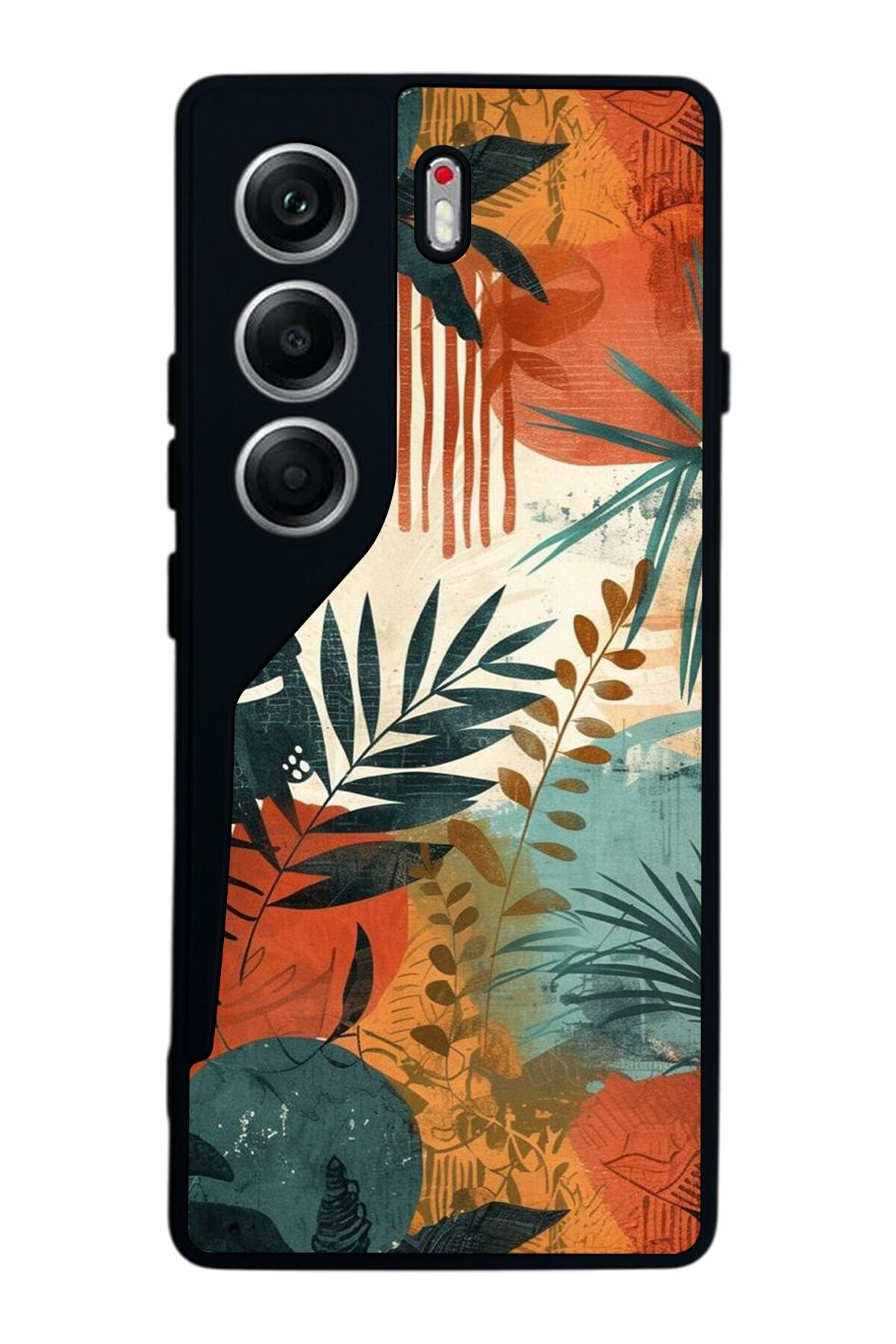 Tecno Camon 40 Uyumlu Botanik Tasarımlı Glossy Premium Kılıf