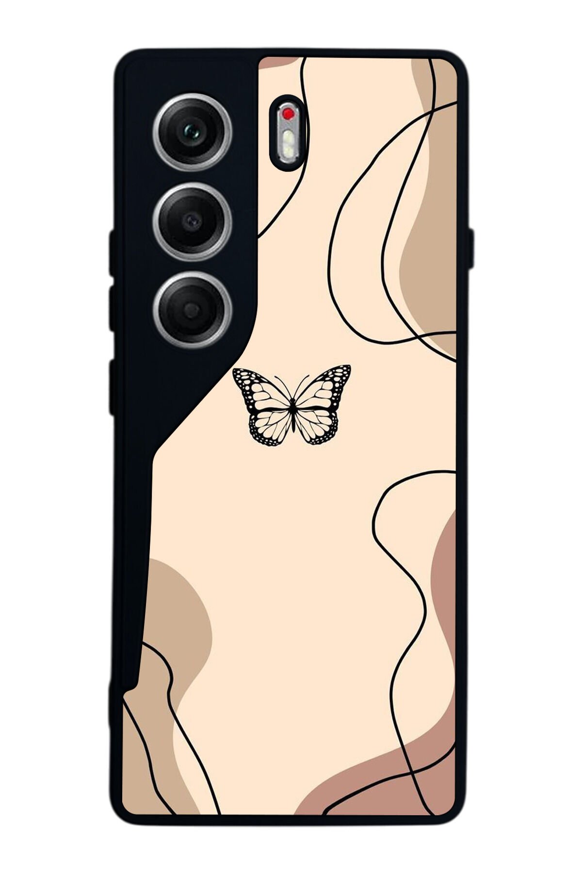 Tecno Camon 40 Uyumlu Kelebek Tasarımlı Glossy Premium Kılıf