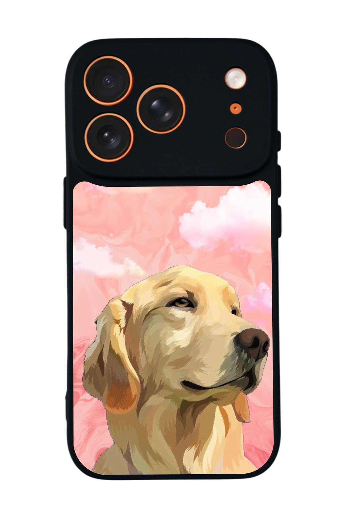 iPhone 17 Pro Uyumlu Golden Kopek Tasarımlı Glossy Premium Kılıf
