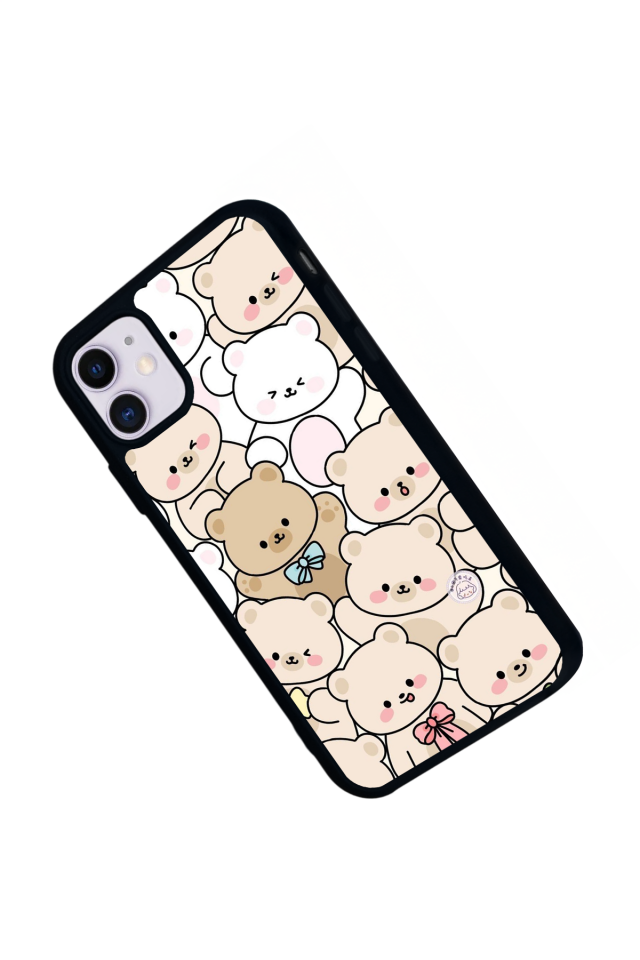 iPhone 11 Uyumlu Ayı Tasarımlı Glossy Premium Kılıf