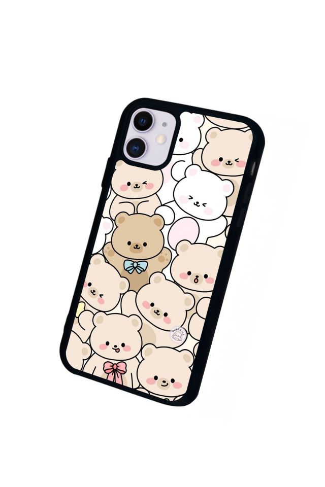 iPhone 11 Uyumlu Ayı Tasarımlı Glossy Premium Kılıf