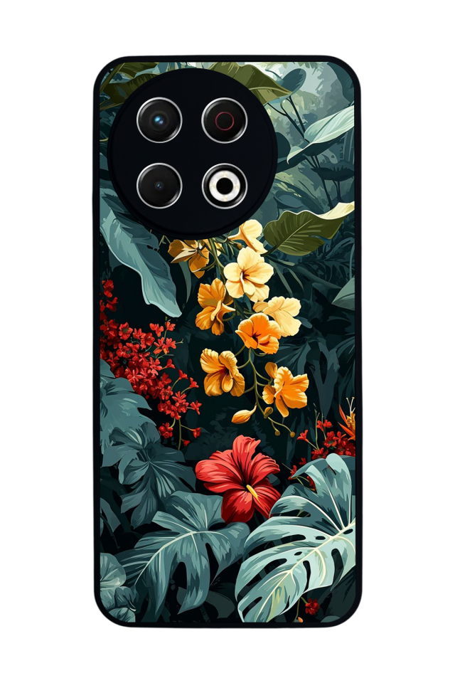 Tecno Spark 30 Pro Uyumlu Botanik Tasarımlı Glossy Premium Kılıf