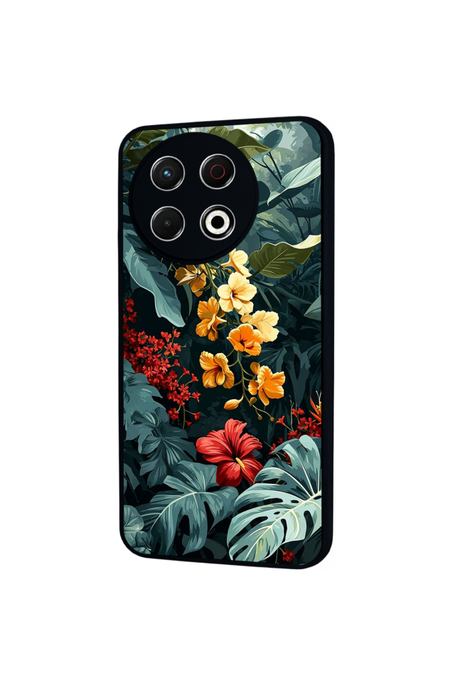 Tecno Spark 30 Pro Uyumlu Botanik Tasarımlı Glossy Premium Kılıf