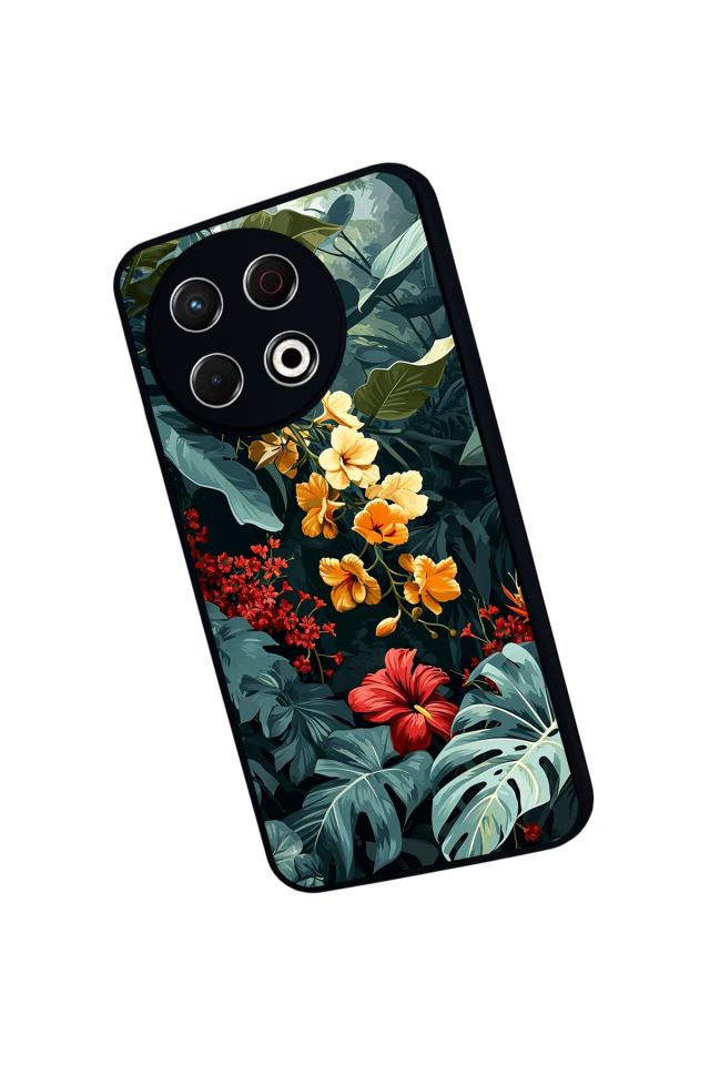 Tecno Spark 30 Pro Uyumlu Botanik Tasarımlı Glossy Premium Kılıf