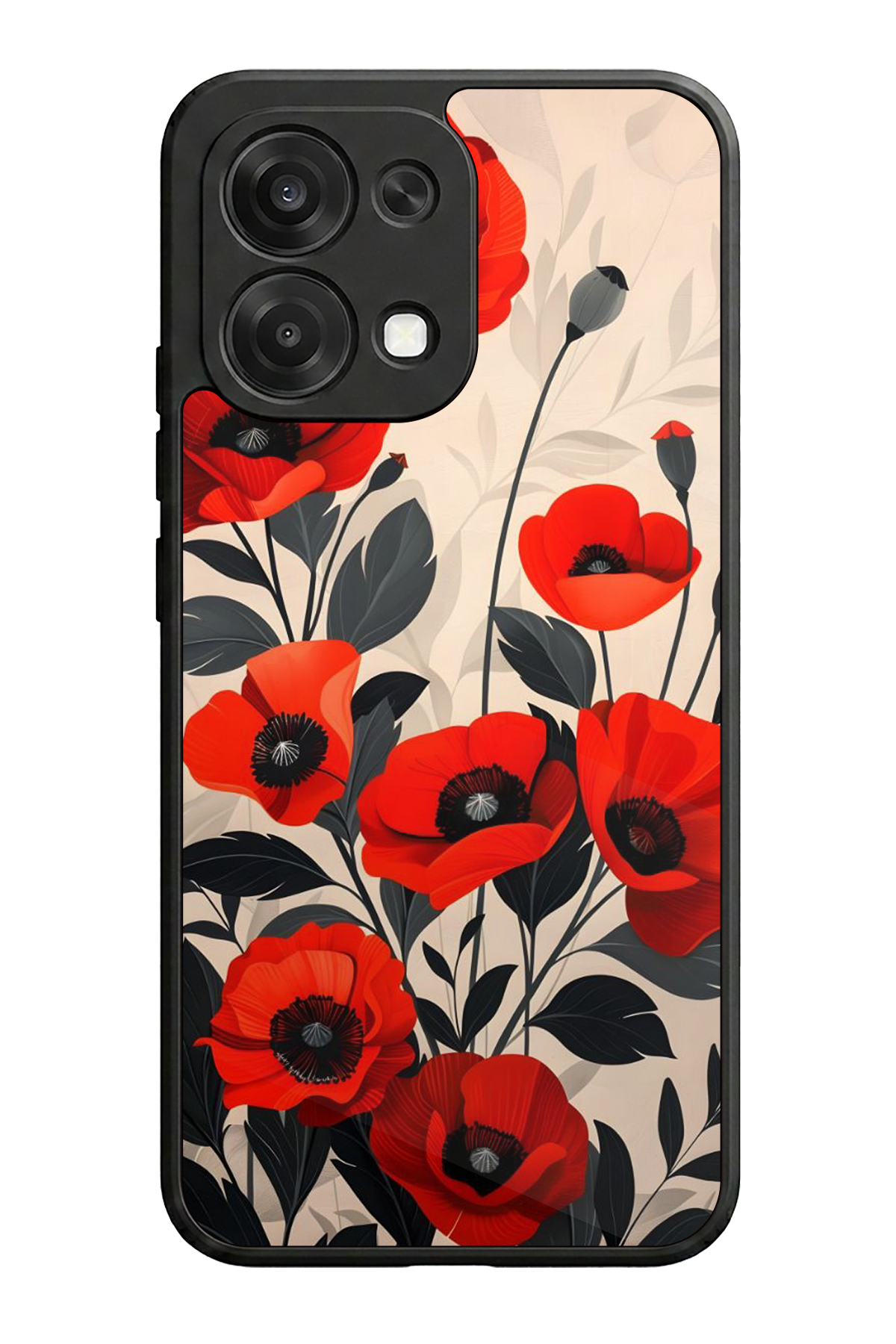 Oppo A6 Pro Uyumlu Floral Tasarımlı Glossy Premium Kılıf