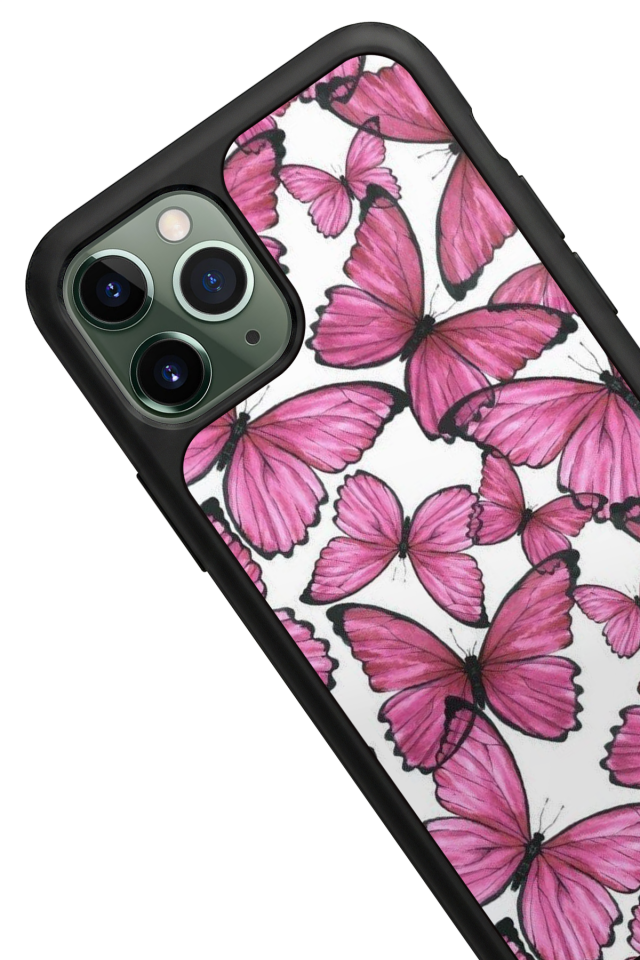 iPhone 11 Pro Uyumlu Kelebek Tasarımlı Glossy Premium Kılıf