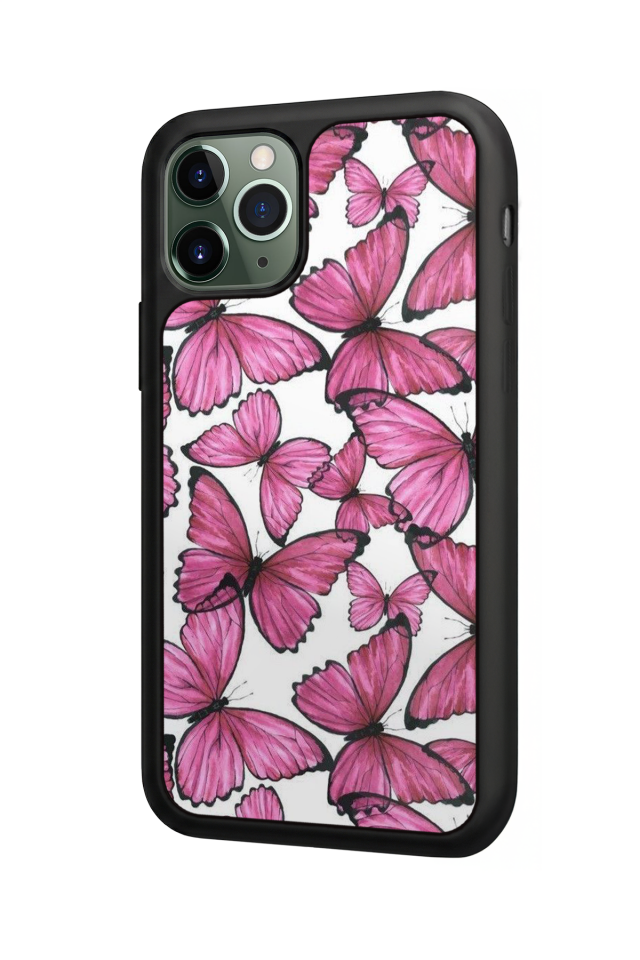 iPhone 11 Pro Uyumlu Kelebek Tasarımlı Glossy Premium Kılıf