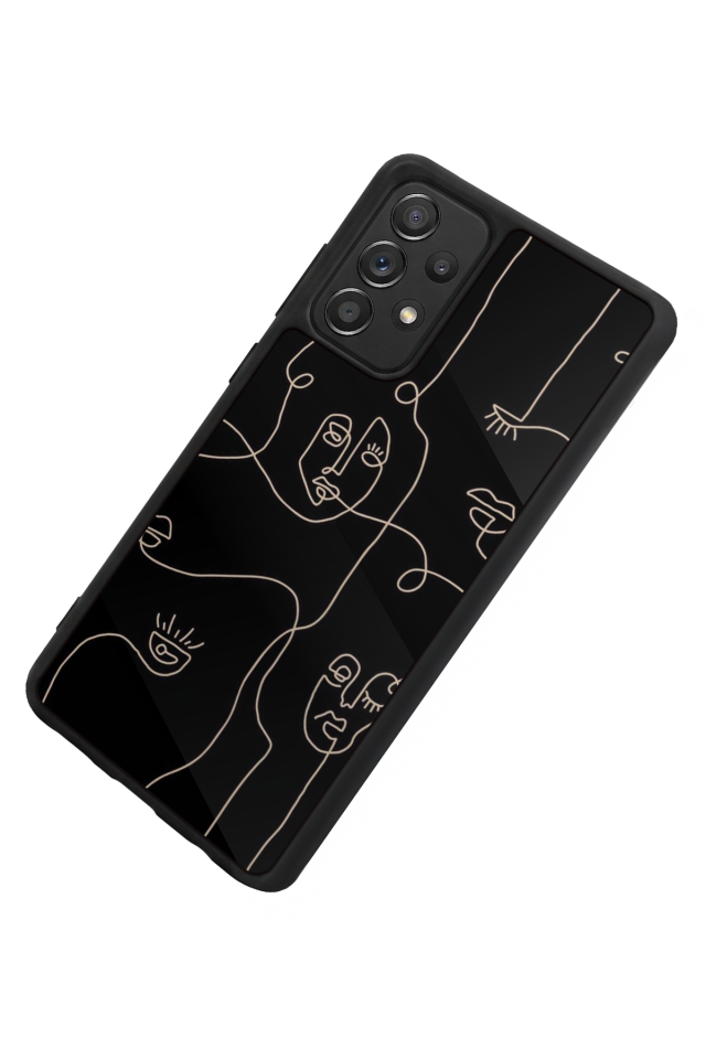 Samsung Galaxy A72 Uyumlu Line Art Tasarımlı Glossy Premium Kılıf
