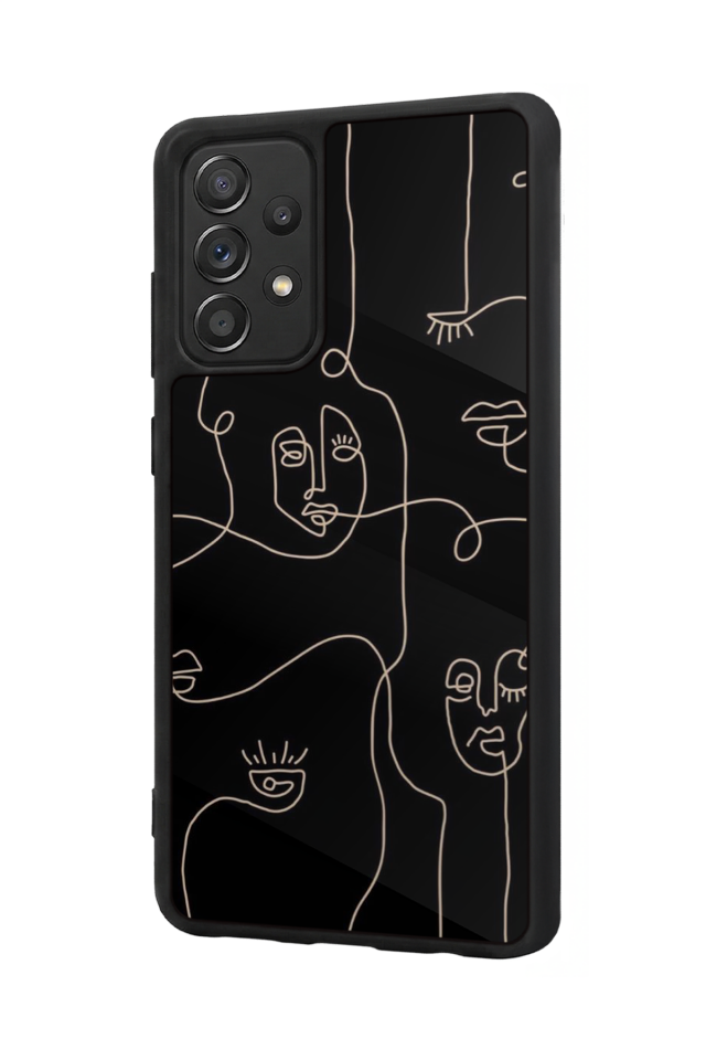 Samsung Galaxy A72 Uyumlu Line Art Tasarımlı Glossy Premium Kılıf