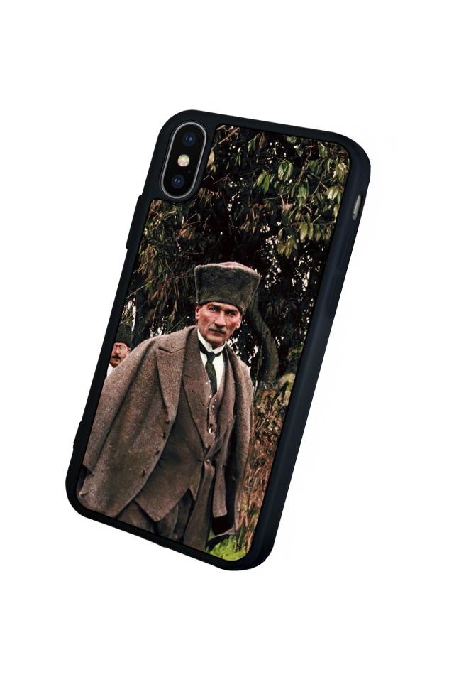 iPhone X/ XS Uyumlu Mustafa Kemal Ataturk Tasarımlı Glossy Premium Kılıf