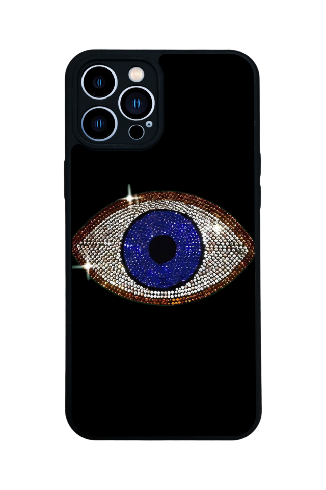 iPhone 12 Pro Max Uyumlu Nazar Tasarımlı Glossy Premium Kılıf