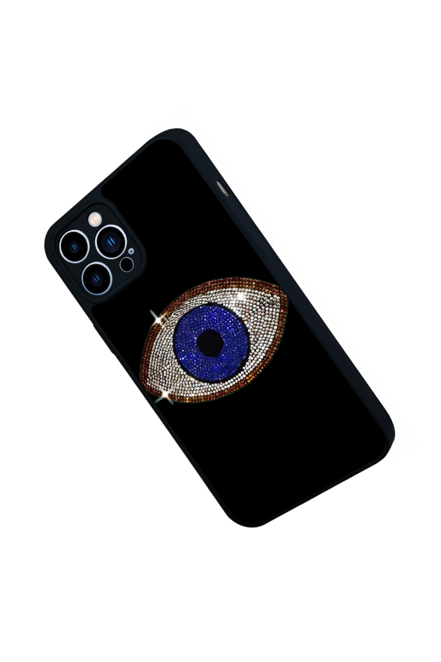 iPhone 12 Pro Max Uyumlu Nazar Tasarımlı Glossy Premium Kılıf
