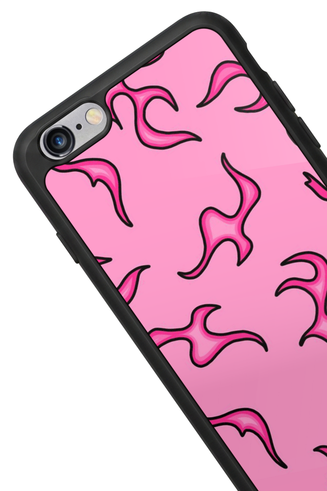 iPhone 6 Plus Uyumlu Retro Flame Patterns Tasarımlı Glossy Premium Kılıf