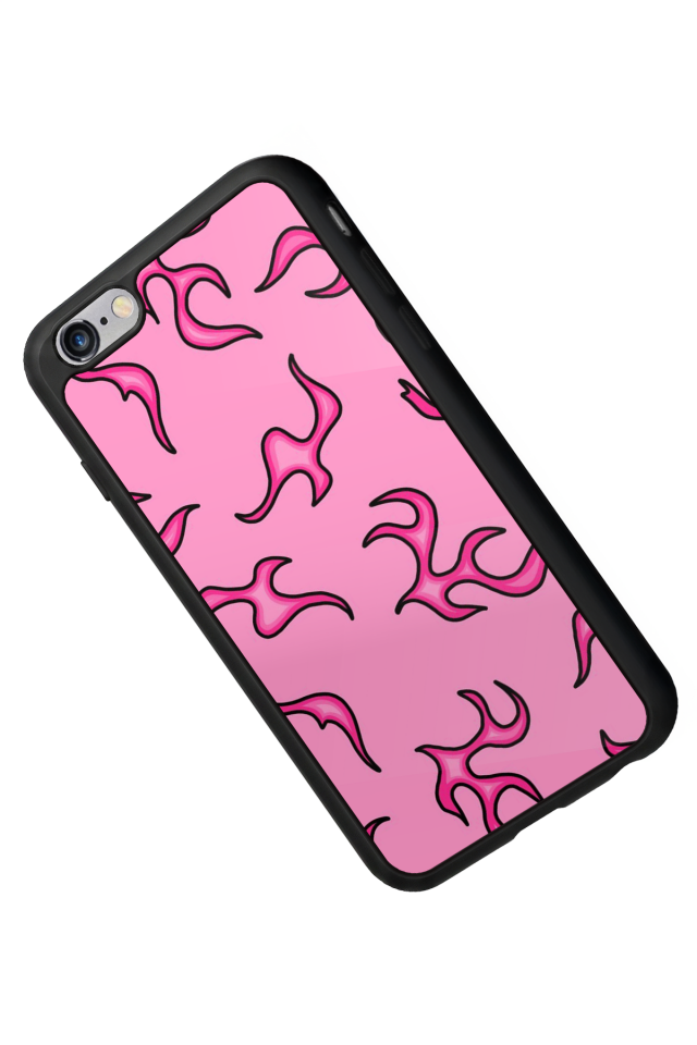 iPhone 6 Plus Uyumlu Retro Flame Patterns Tasarımlı Glossy Premium Kılıf