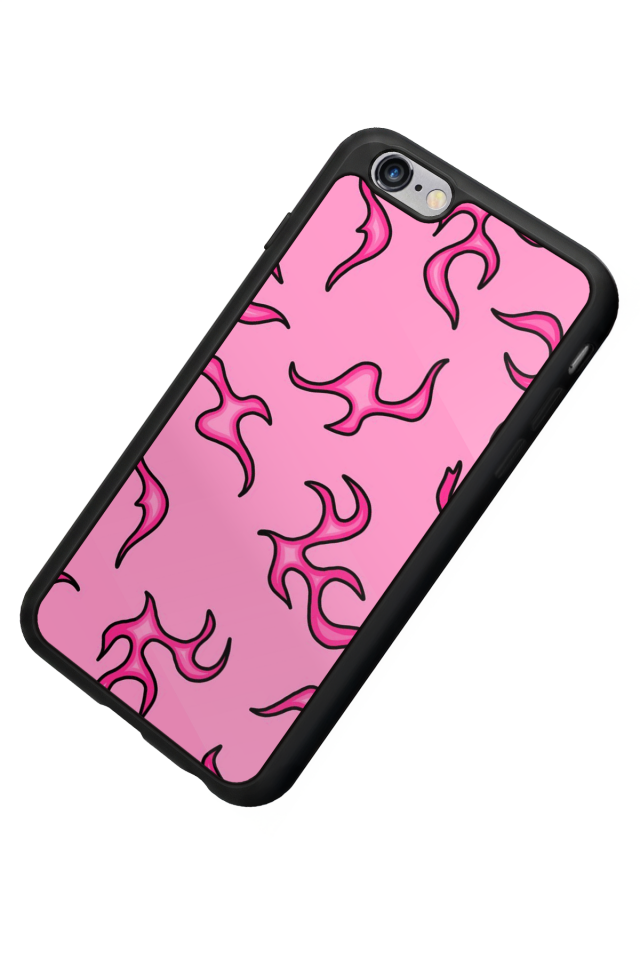 iPhone 6 Plus Uyumlu Retro Flame Patterns Tasarımlı Glossy Premium Kılıf