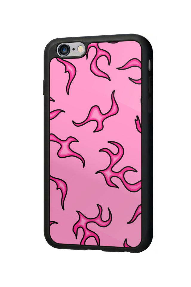 iPhone 6 Plus Uyumlu Retro Flame Patterns Tasarımlı Glossy Premium Kılıf