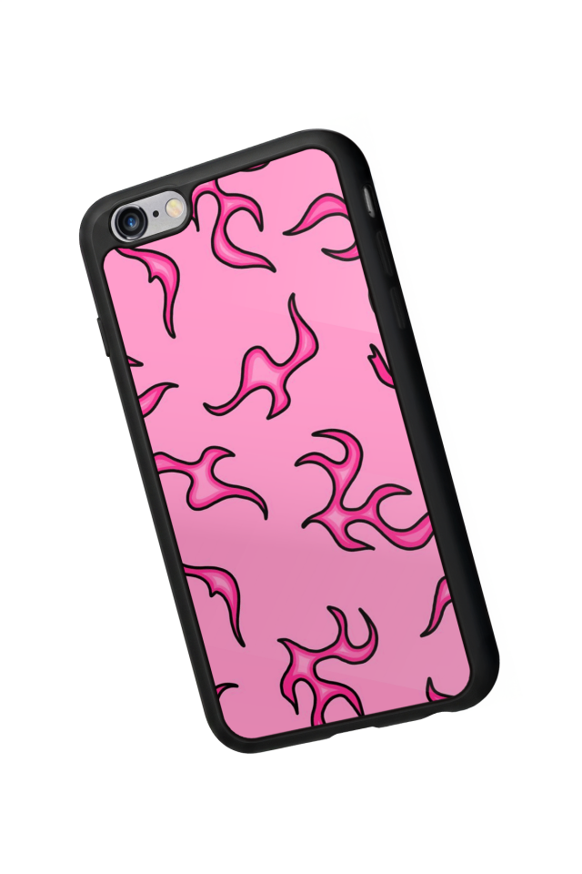 iPhone 6 Plus Uyumlu Retro Flame Patterns Tasarımlı Glossy Premium Kılıf