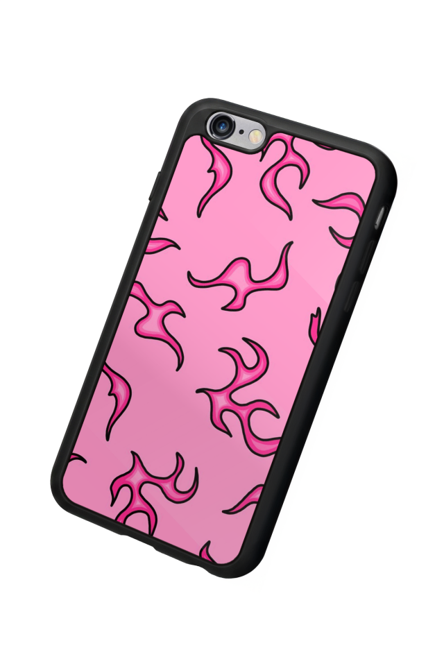 iPhone 6 Plus Uyumlu Retro Flame Patterns Tasarımlı Glossy Premium Kılıf