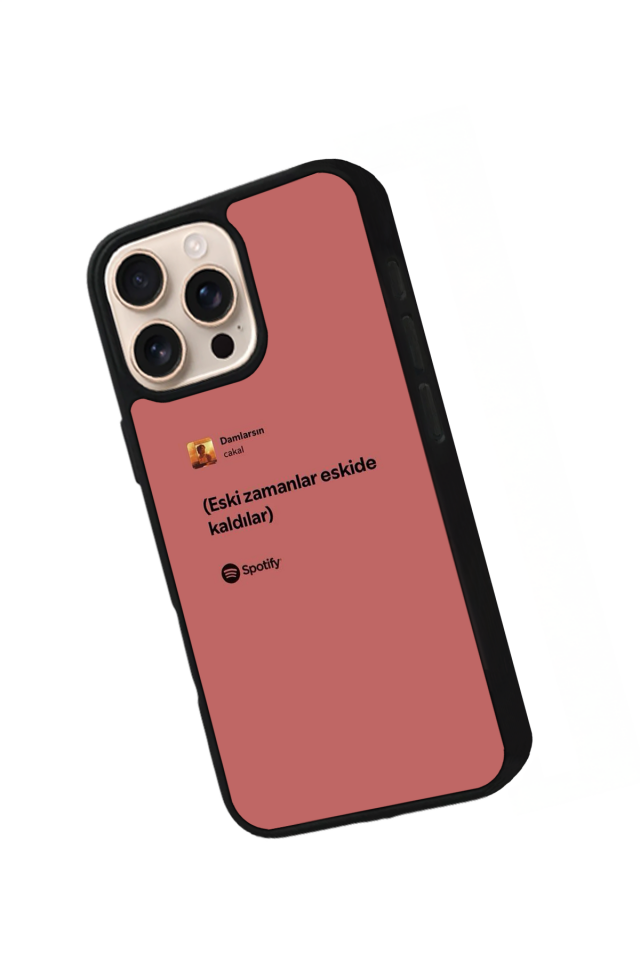 iPhone 16 Pro Uyumlu Sarki Sozleri Tasarımlı Glossy Premium Kılıf