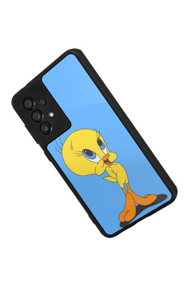 Samsung Galaxy A73 Uyumlu Tweety Tasarımlı Glossy Premium Kılıf