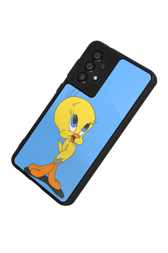 Samsung Galaxy A73 Uyumlu Tweety Tasarımlı Glossy Premium Kılıf