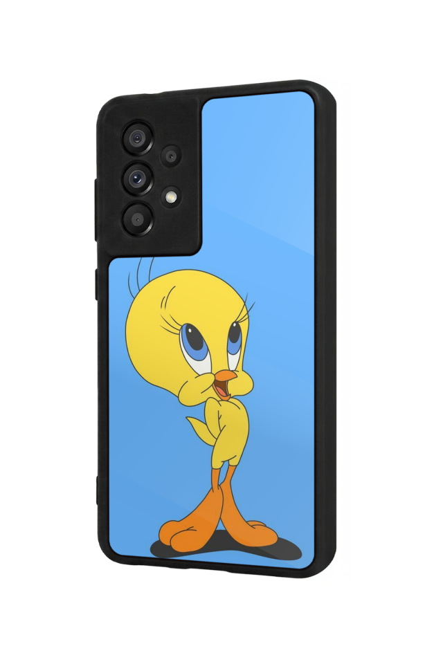 Samsung Galaxy A73 Uyumlu Tweety Tasarımlı Glossy Premium Kılıf