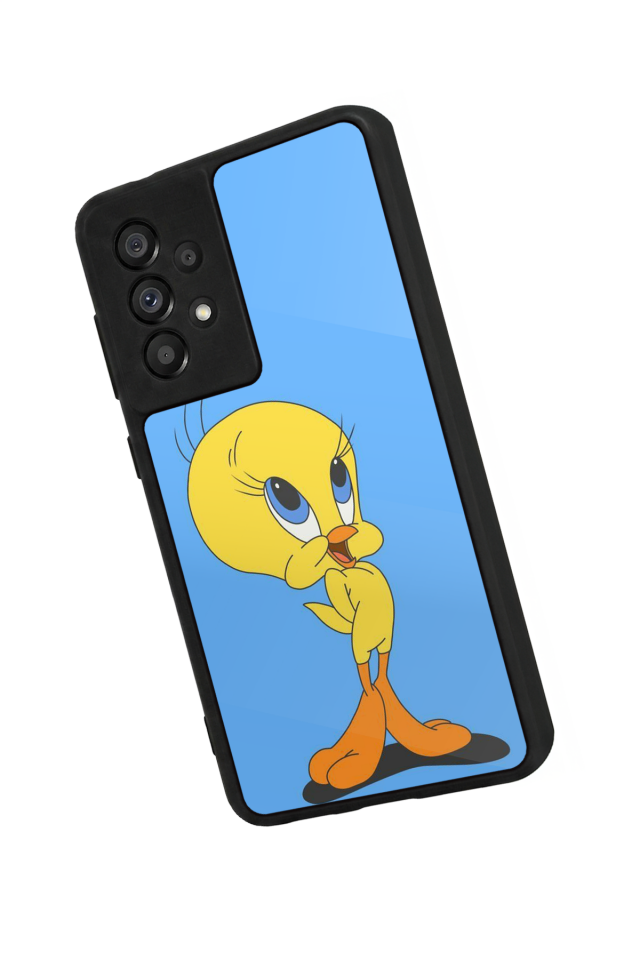 Samsung Galaxy A73 Uyumlu Tweety Tasarımlı Glossy Premium Kılıf