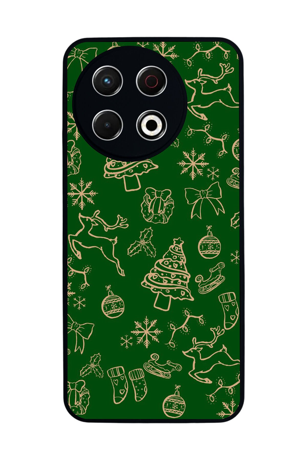 Tecno Spark 30 Pro Uyumlu Yilbasi Christmas Tasarımlı Glossy Premium Kılıf