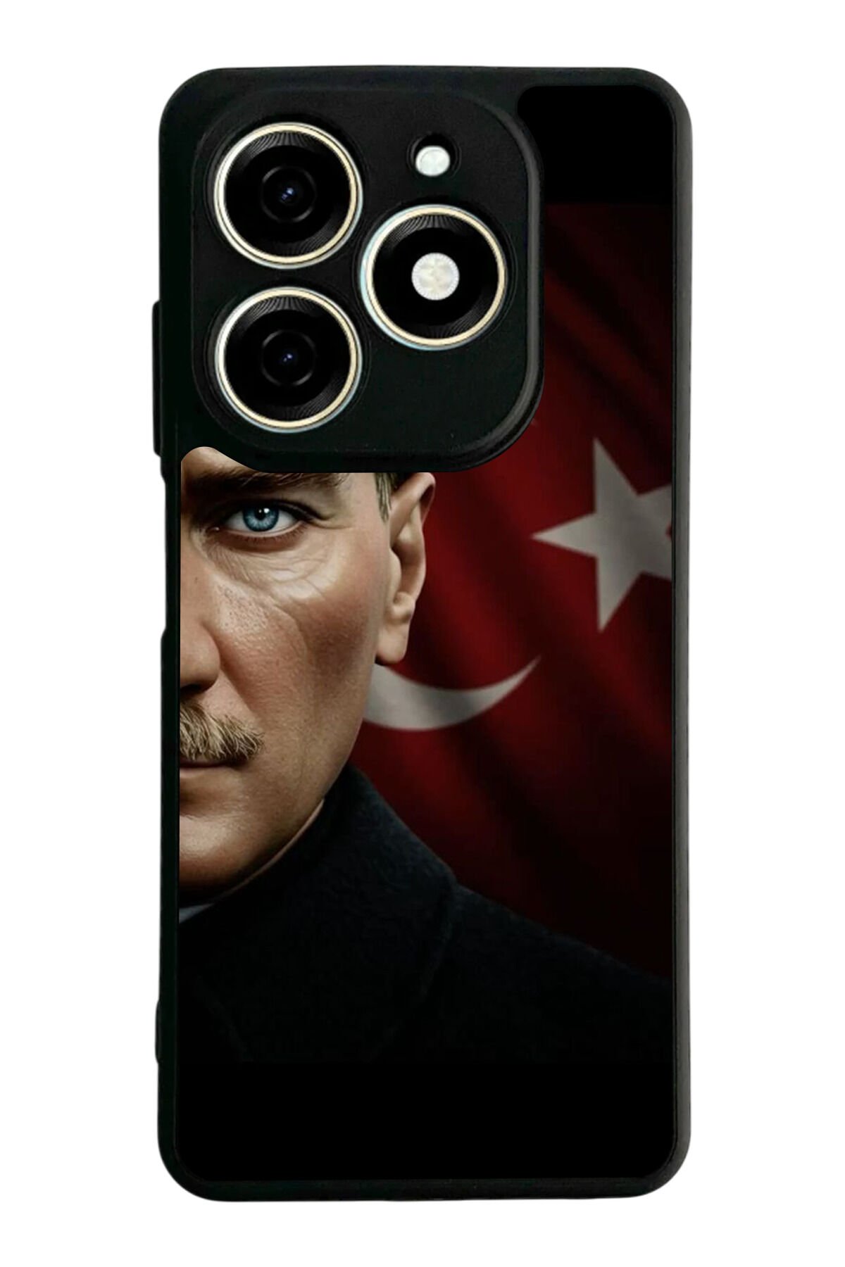 Tecno Spark 20/20C Uyumlu Mustafa Kemal Ataturk Tasarımlı Glossy Premium Kılıf