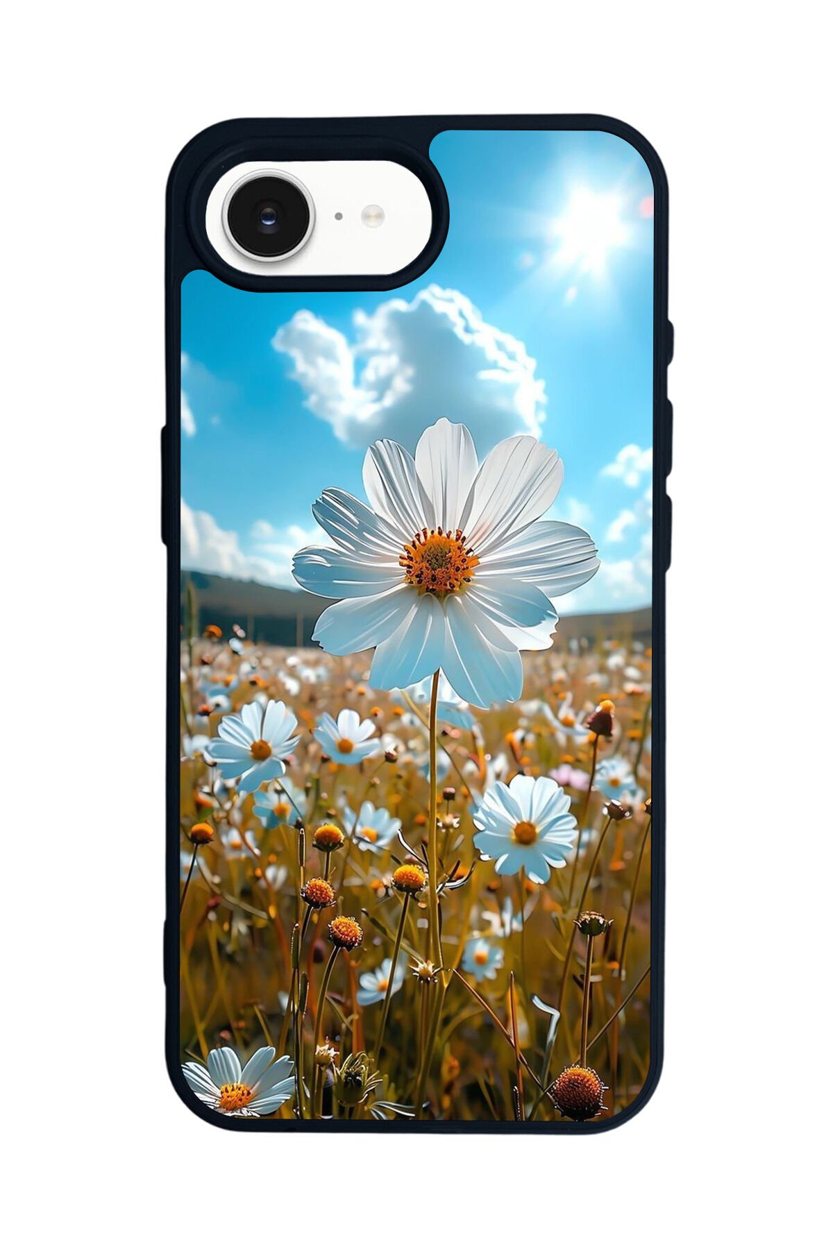 iPhone 16E Uyumlu Cicek Tasarımlı Glossy Premium Kılıf