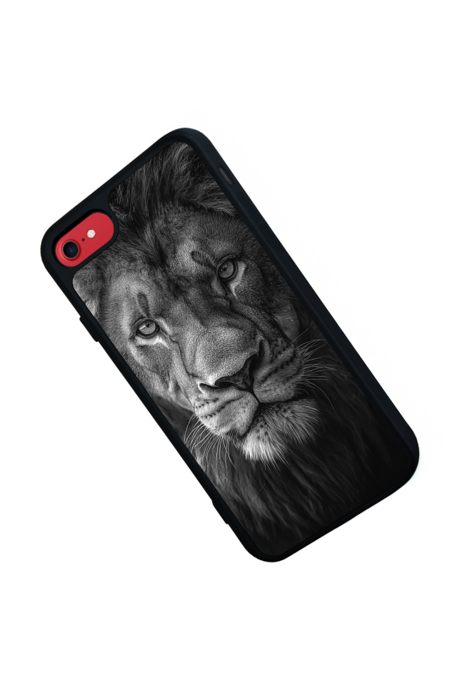iPhone 8 Uyumlu Aslan Tasarımlı Glossy Premium Kılıf