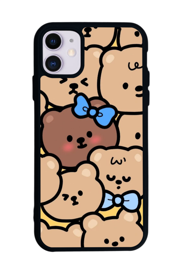 iPhone 11 Uyumlu Ayı Tasarımlı Glossy Premium Kılıf