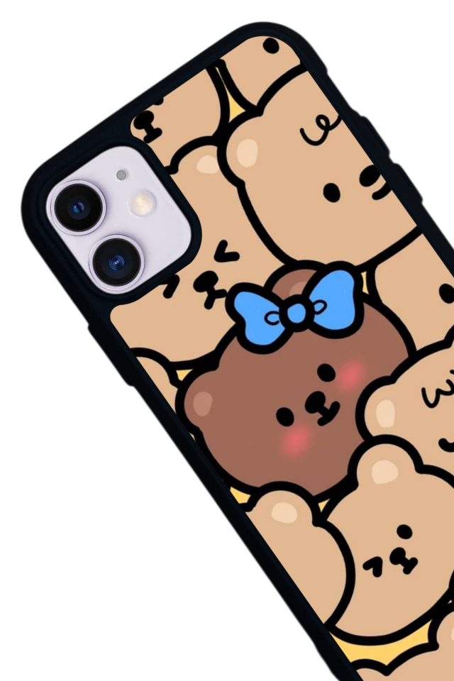 iPhone 11 Uyumlu Ayı Tasarımlı Glossy Premium Kılıf