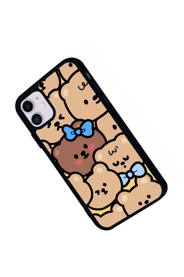 iPhone 11 Uyumlu Ayı Tasarımlı Glossy Premium Kılıf