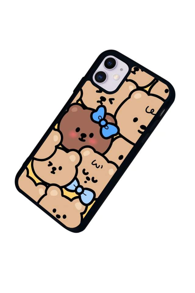 iPhone 11 Uyumlu Ayı Tasarımlı Glossy Premium Kılıf