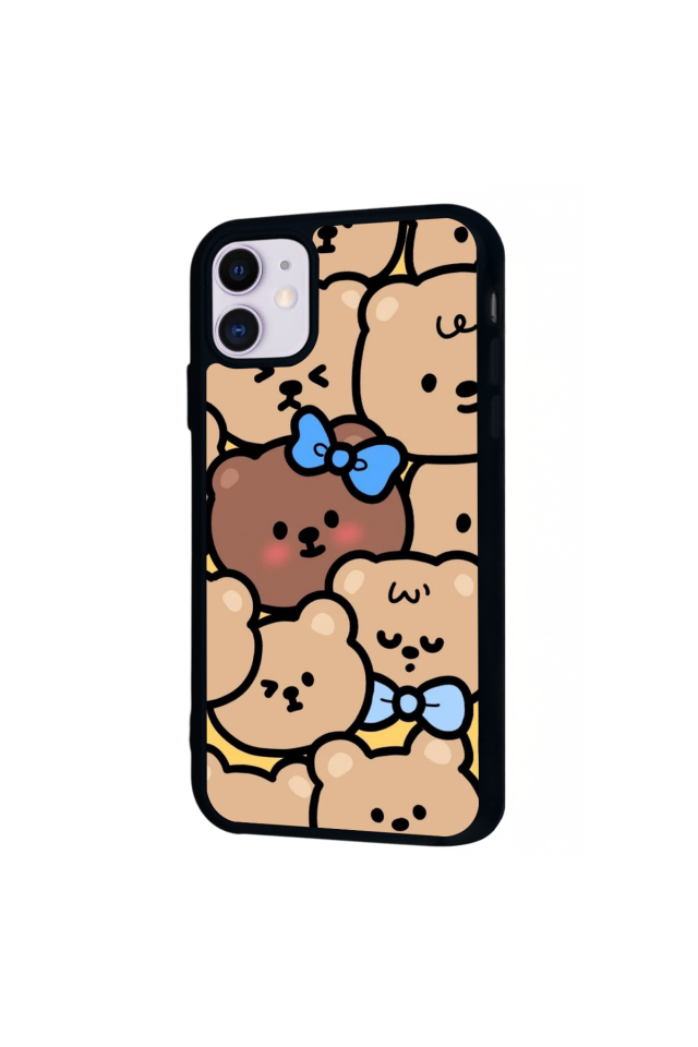 iPhone 11 Uyumlu Ayı Tasarımlı Glossy Premium Kılıf