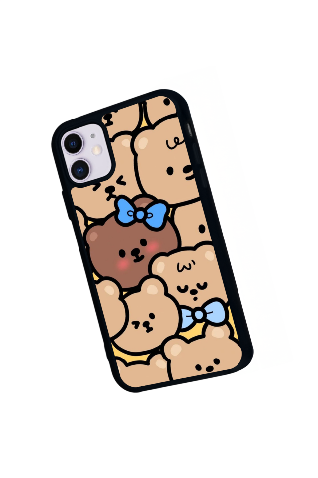 iPhone 11 Uyumlu Ayı Tasarımlı Glossy Premium Kılıf