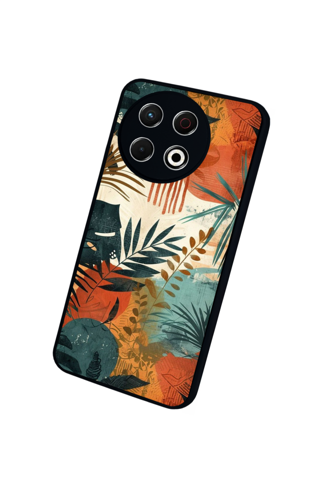 Tecno Spark 30 Pro Uyumlu Botanik Tasarımlı Glossy Premium Kılıf