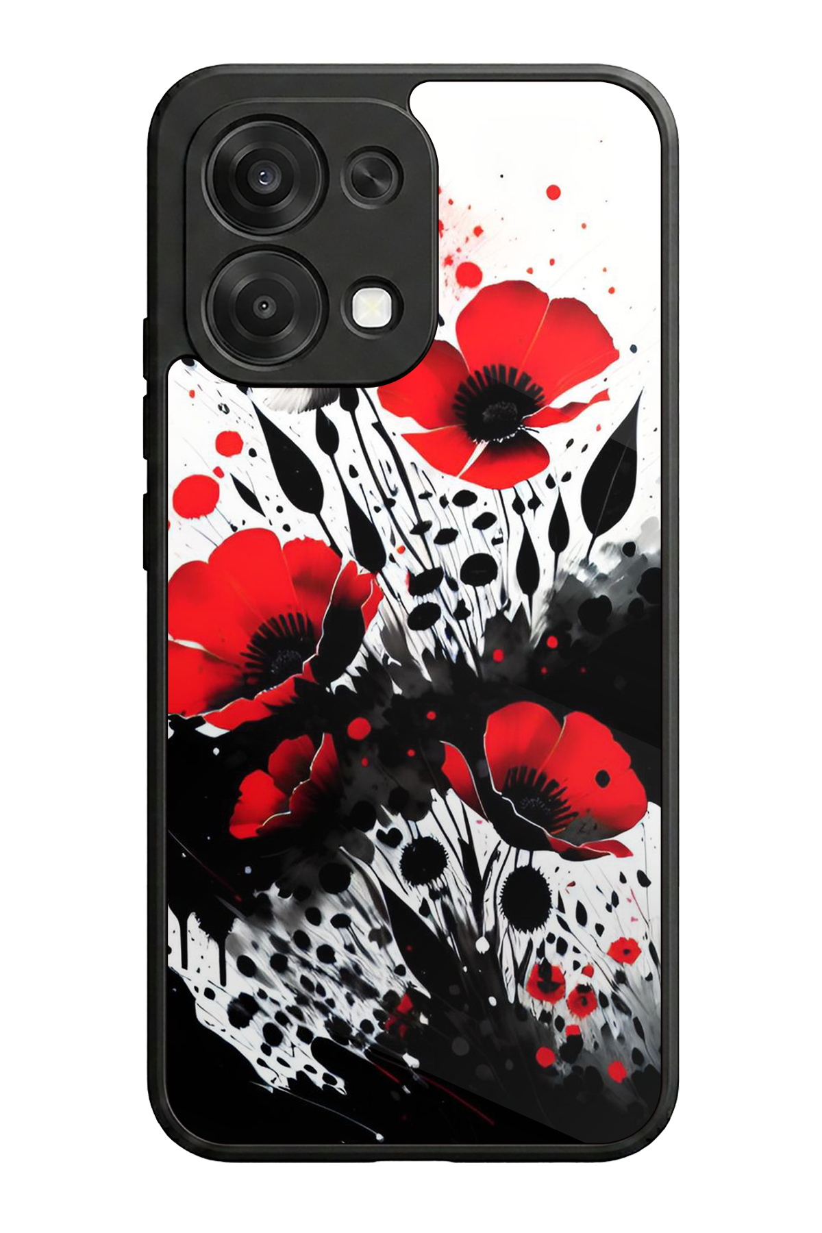 Oppo A6 Pro Uyumlu Floral Tasarımlı Glossy Premium Kılıf